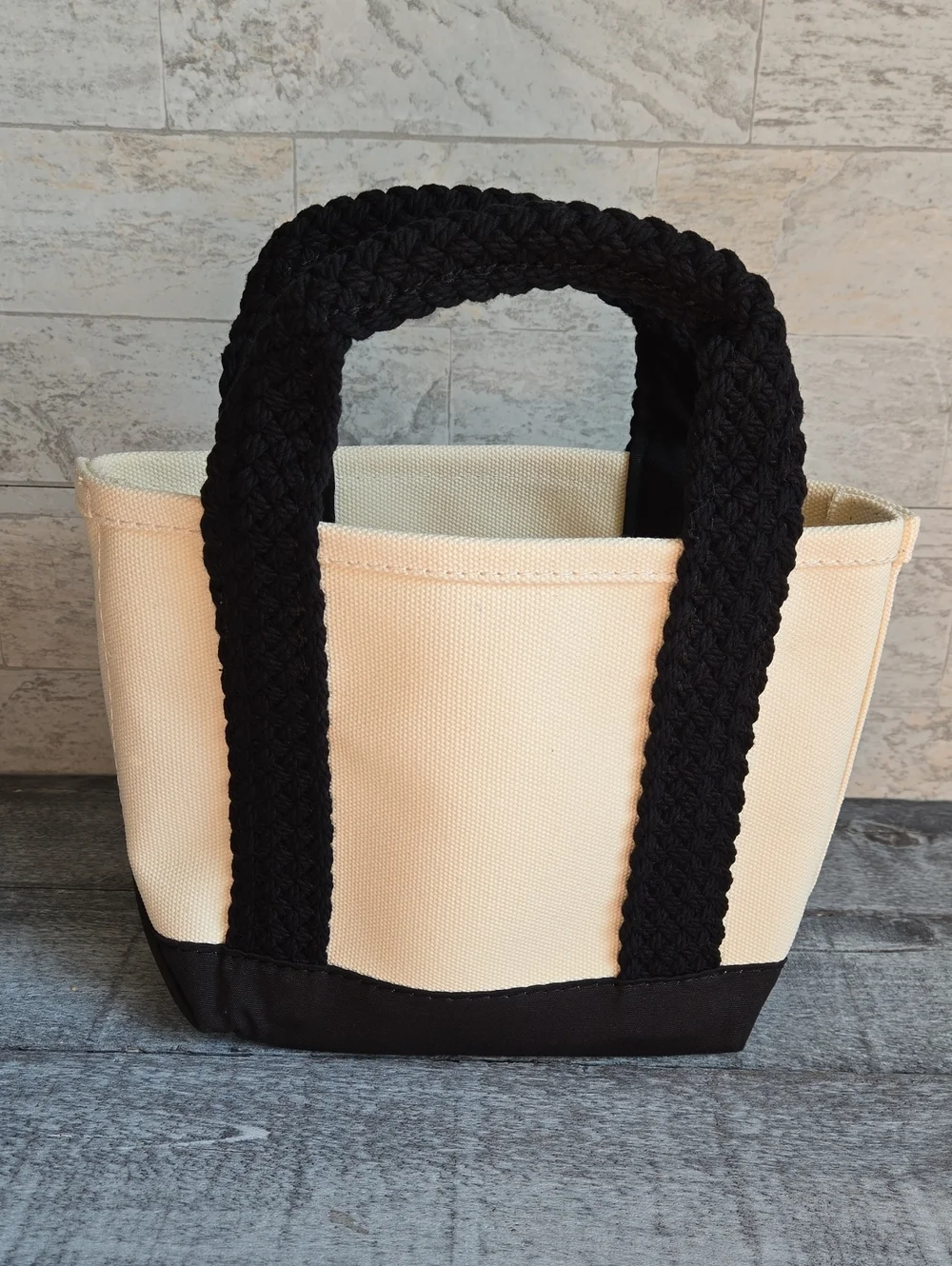 NWT L.L. Bean Japan Exclusive Web Handle Canvas Boat & Tote Black Mini